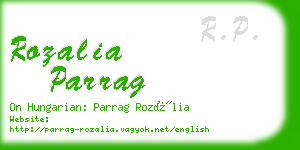rozalia parrag business card